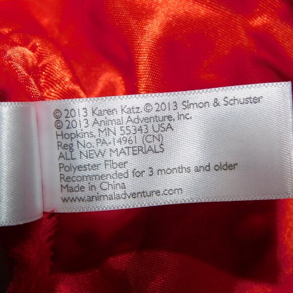 2013 Animal Adventure Karen Katz Blonde Baby Girl Yellow Red Security Blanket - Picture 7 of 8